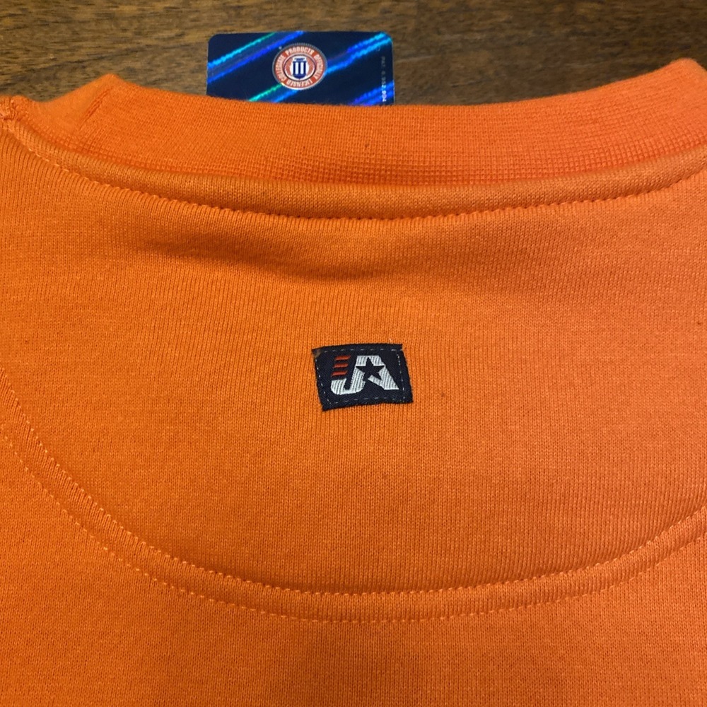 New Clemson Baseball Embroidered Sweatshirt Men's Size Small Orange J‎ America - Picture 9 of 9